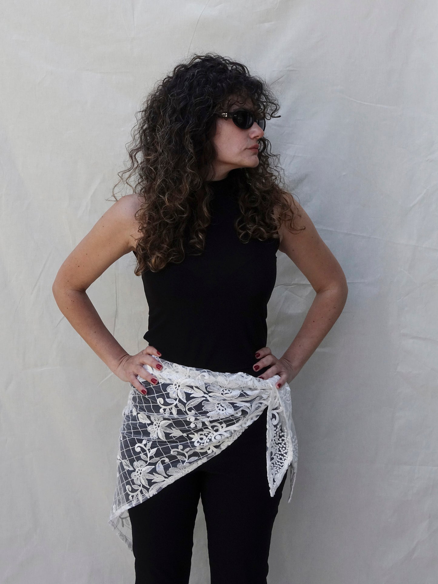 Embroidered Lace Shawl