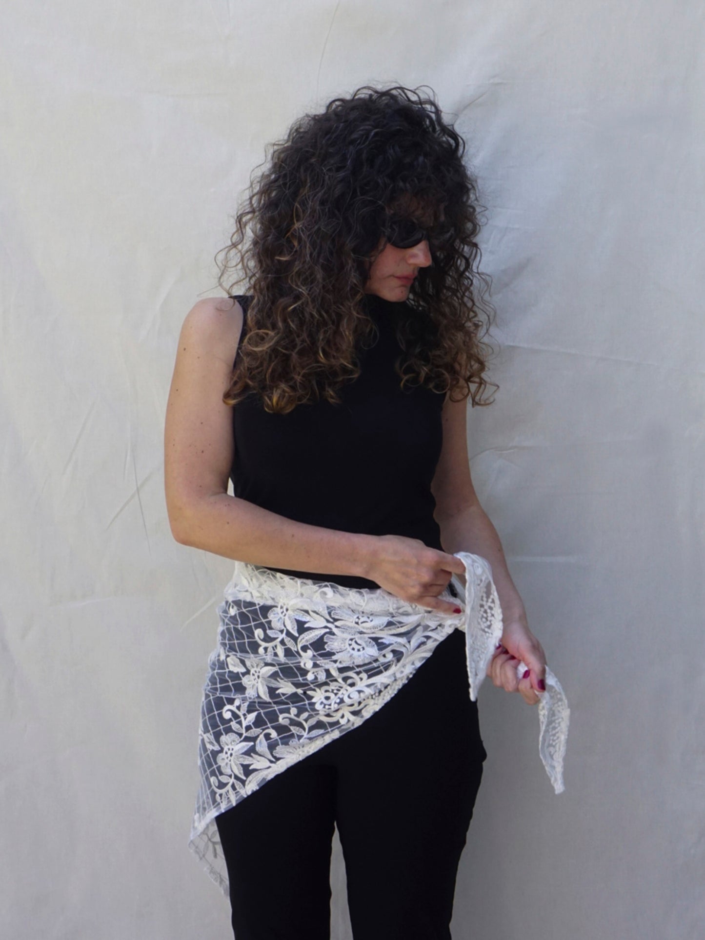 Embroidered Lace Shawl