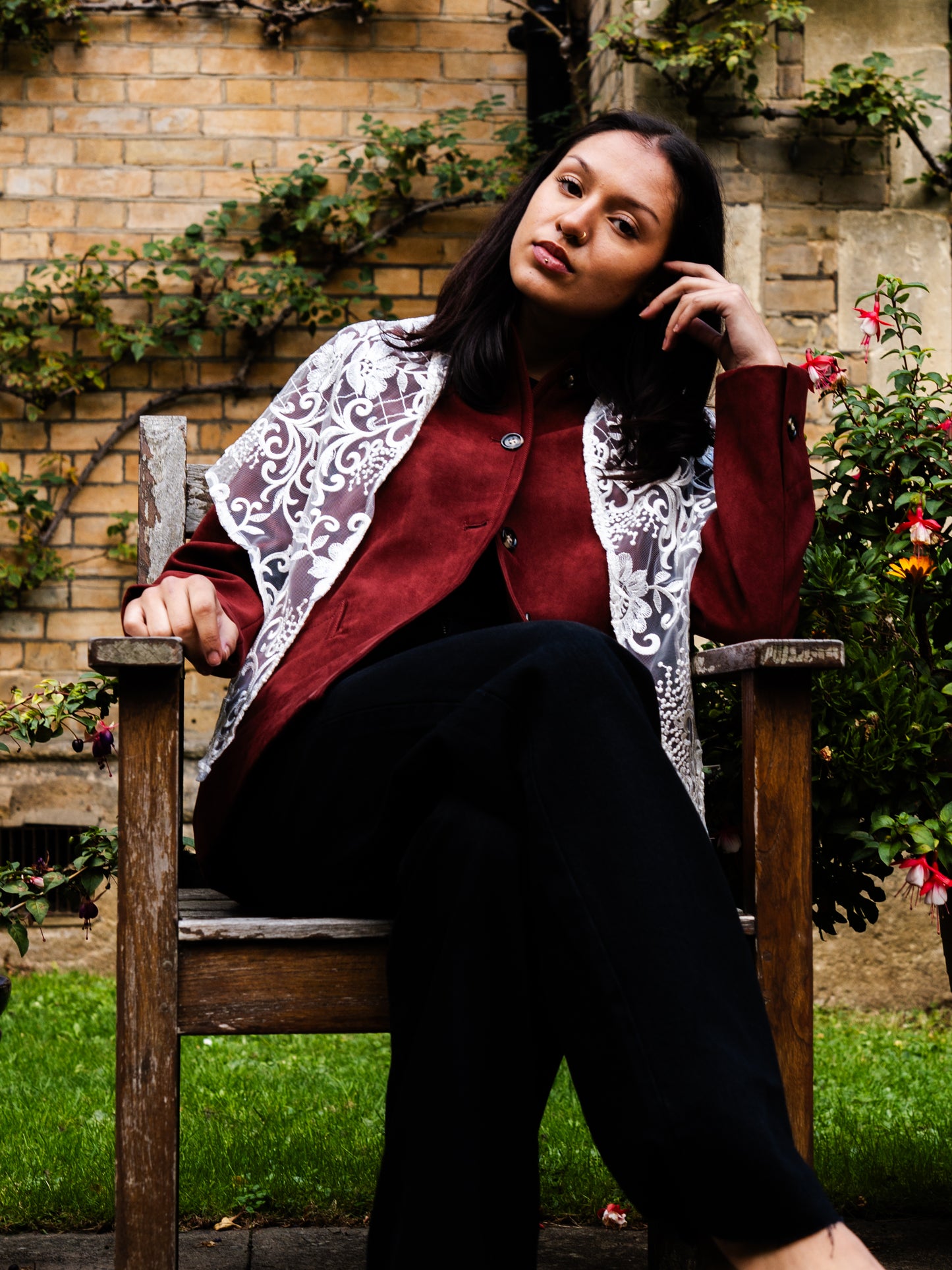 Embroidered Lace Shawl
